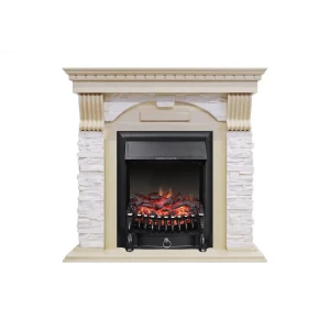 Каминокомплект Royal Flame Dublin с очагом Fobos FX BL 1.5 кВт цвет кремовый/темное дерево