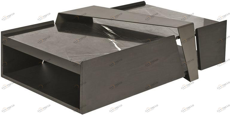 Shake Прямоугольный журнальный столик из мрамора сахара нуар Deep sun-id-1431962