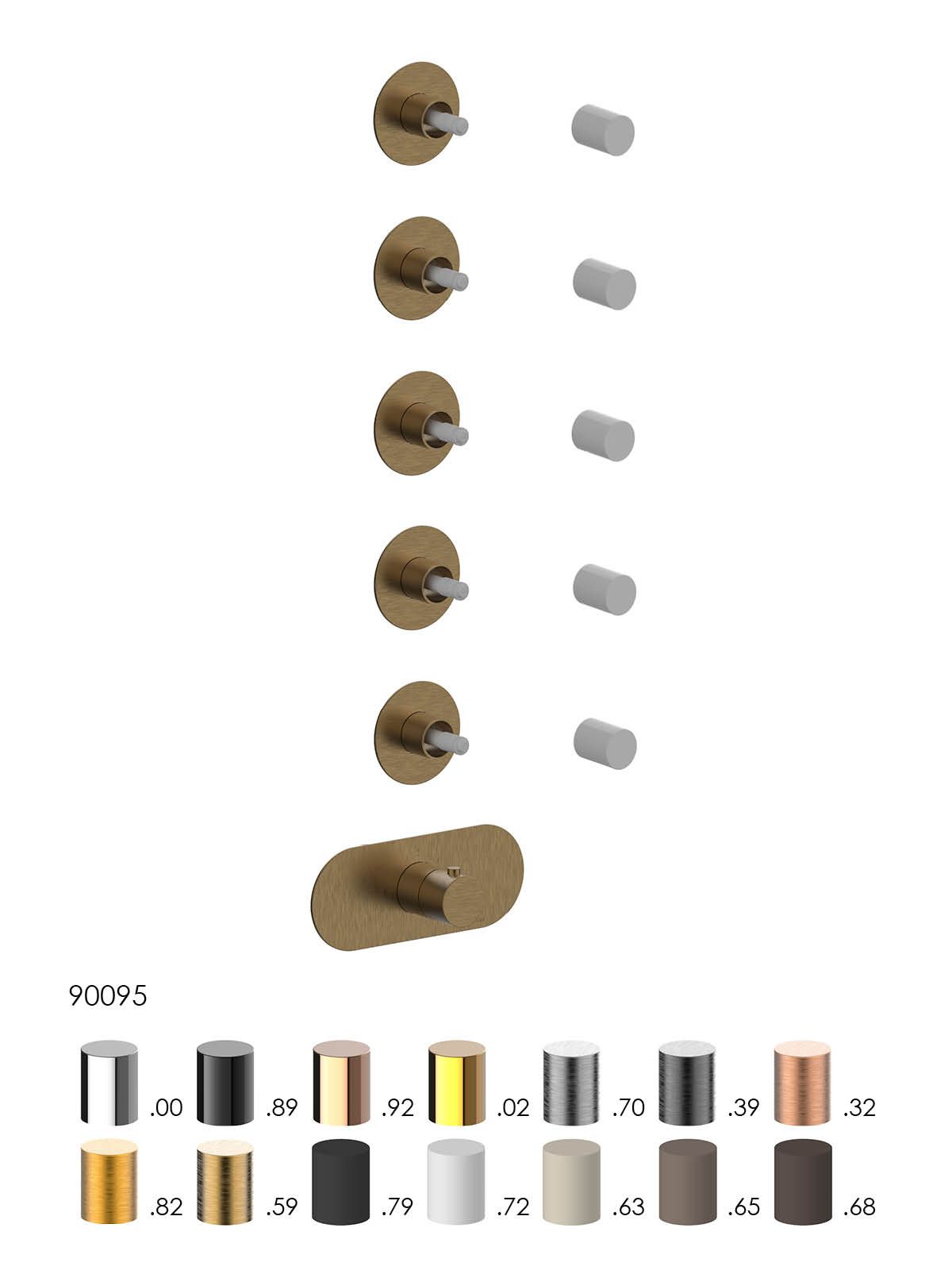 Термостатический смеситель для душа с 6 отверстиями Rubinetterie Frattini отдельная эстетика ARCH-00103351 - Вид №16