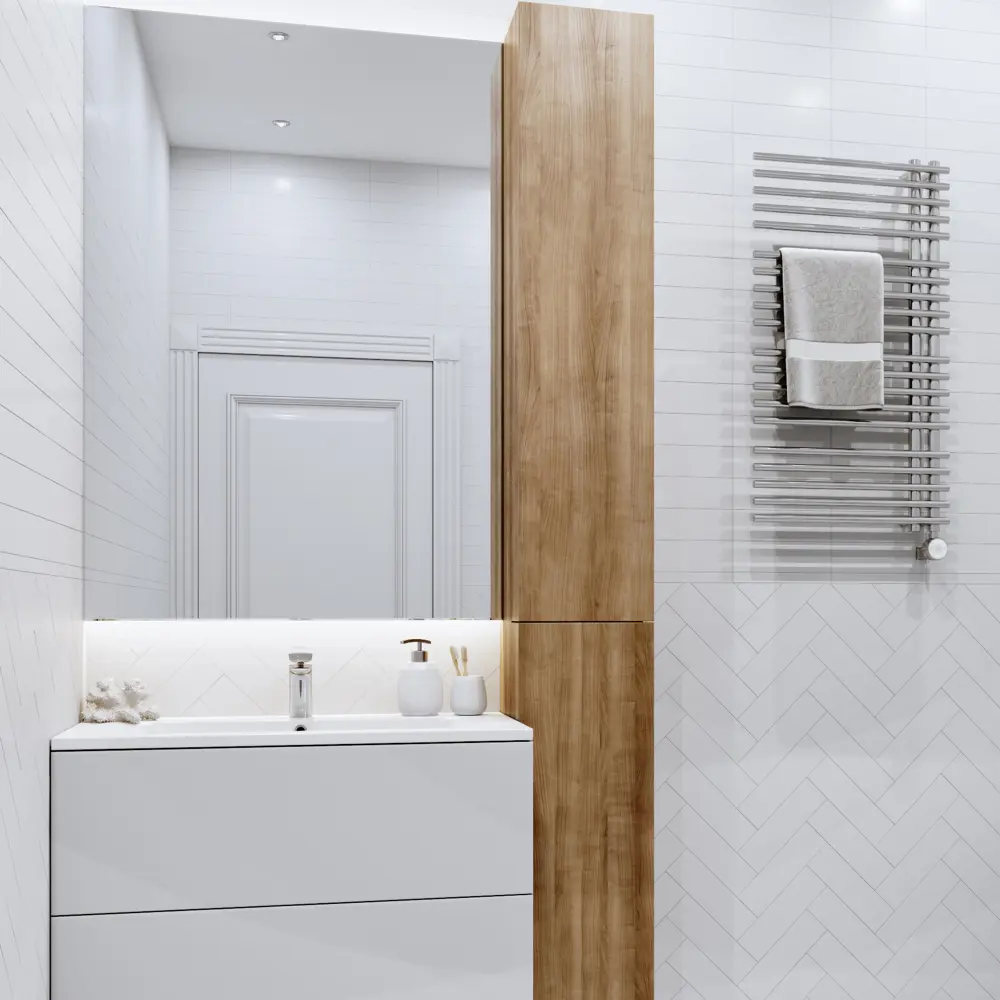 Глазурованный керамогранит Belani Матео 7.5x25 см 0.79 м² цвет белый STLM-2121848