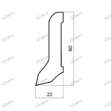Плинтус La San Marco Profili Шпонированный Зебрано 2500х60 мм 1010000474