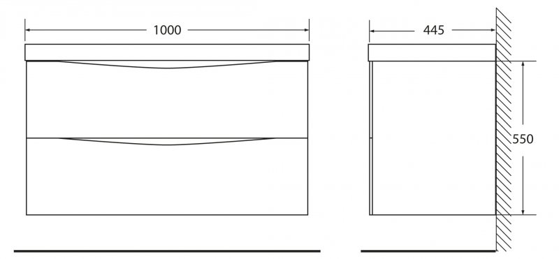 Мебель для ванной BelBagno MARINO-1000-2C-SO-NL-P  - Вид №3