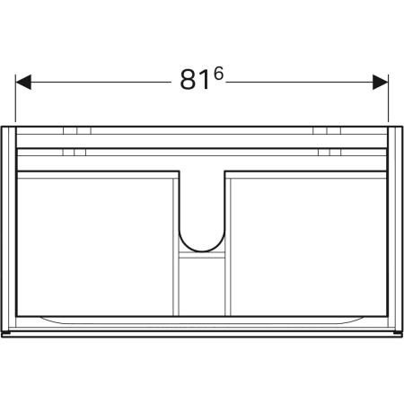 500.506.43.1 Шкафчик для раковины Geberit Xeno², с двумя выдвижными ящиками Geberit  - Вид №12