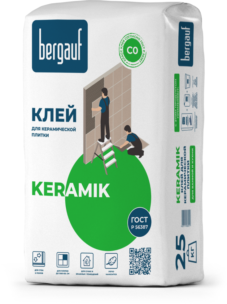 11891814 Клей для керамической плитки , 25 кг Keramik STLM-0001596 BERGAUF