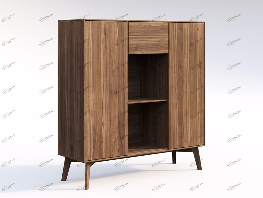 sixay furniture Комод деревянный с распашными дверцами и ящиками Finn sun-id-1504882