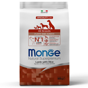 ПР0037702 Корм для щенков Dog Speciality Puppy&Junior ягненок с рисом сух. 800г Monge