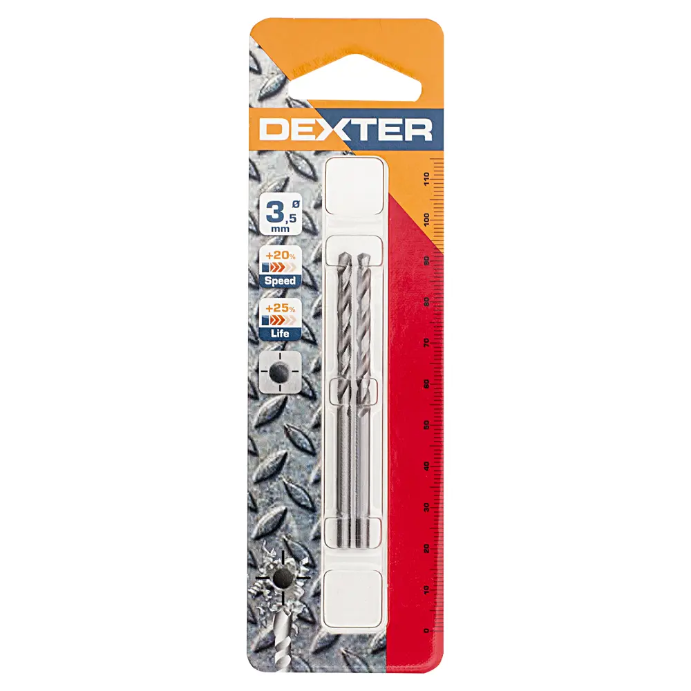 Сверло по металлу HSS-G 3.5х70 мм Dexter SM252 16660855 STLM-2208140  - Вид №3