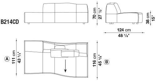 B&B Italia Модульный диван из ткани Bend sun-id-1452964 - Вид №15