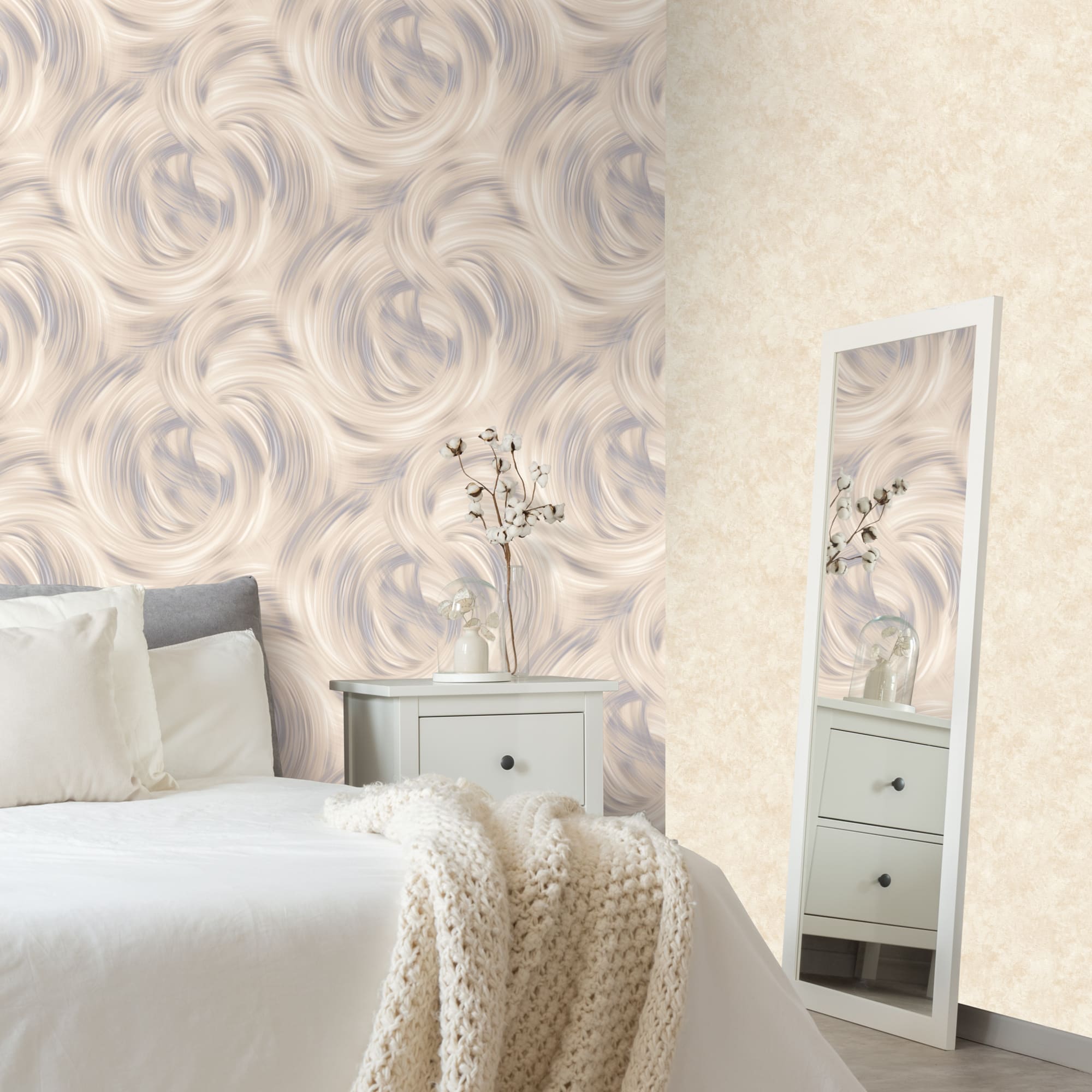 88477438 Обои флизелиновые Deco-Deco бежевые 1.06 м DD6018-01 Energy Santreyd - Вид №3