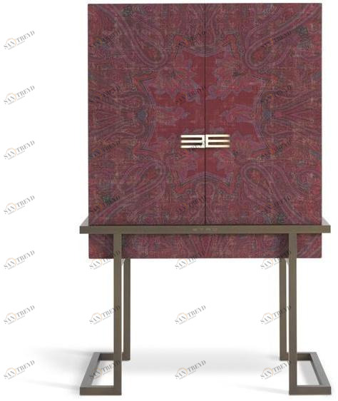 ETRO Home Interiors Комод с распашными дверцами из металла и ткани Kolkata E.kol.116.a