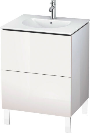 LC660504040 Тумбочка напольная L-Cube #LC6605 620 x 514 мм Черный глянцевый лак Duravit - Вид №2