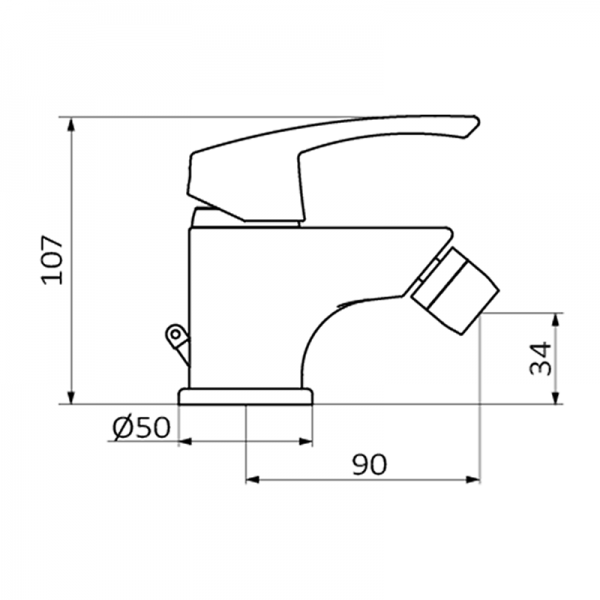 10710500 BASIC Биде Смеситель Хром GRB MIXERS  - Вид №1
