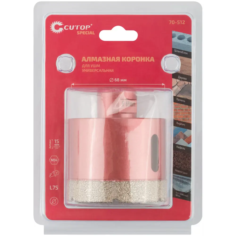 Коронка по керамограниту M14 Cutop 68 мм 86492529 STLM-2193780  - Вид №3