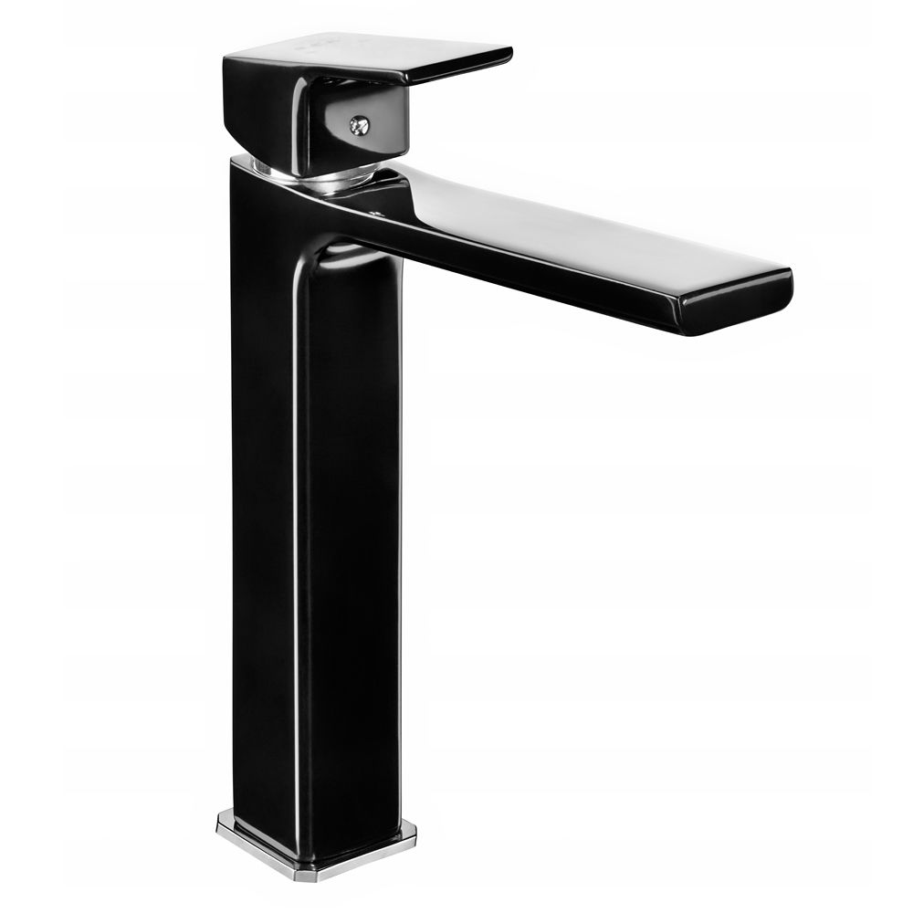 103588002st  Смеситель для раковины Tiera High Type - Экономия воды - Черный-Хром Eca  - Вид №1