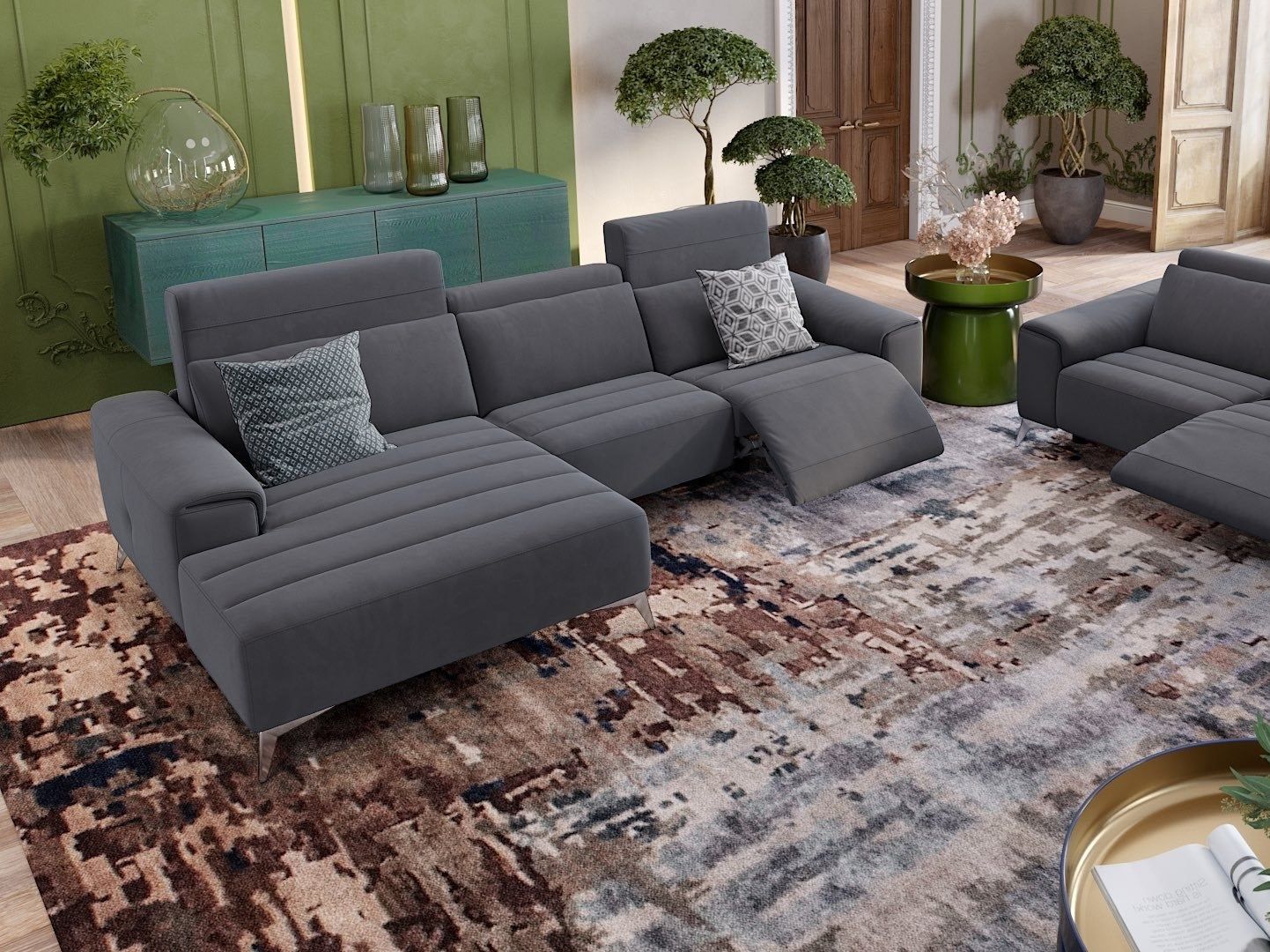 Тканевый диван с полуостровом Sofanella Bella ARCH-00074919 - Вид №2