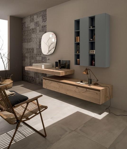 RAB Arredobagno Подвесная тумба под умывальник из дуба Soul wood 21 - Вид №6