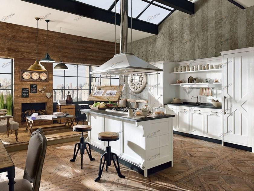 Marchi Cucine Лаковая оборудованная кухня с островом Kreola sun-id-1396776