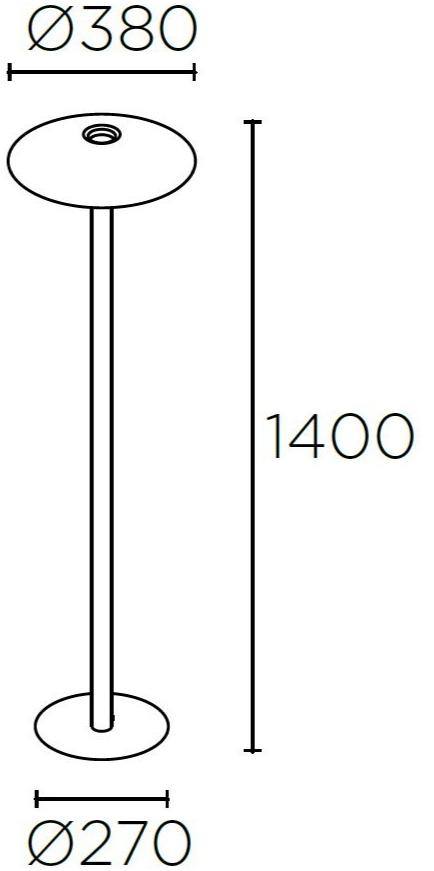 LEDS C4 Светодиодный торшер из стали H 25-7742-05-05/dn-dn - Вид №3