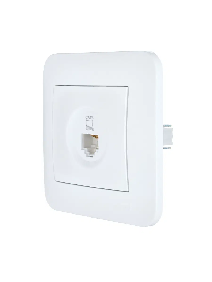 ASTI Розетка компьютерная белая Cat 5e LEZARD 7081-0202-140 - Вид №1