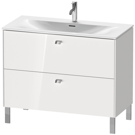 BR451302222 Brioso Тумбочка напольная Белый глянцевый декор Duravit - Вид №2