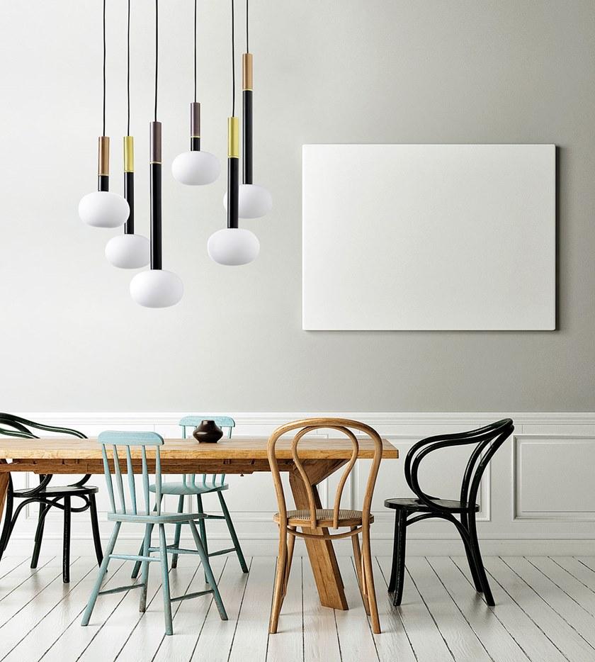 Miloox Подвесной светильник из металла и опалового стекла Mose 1744.233 - Вид №1