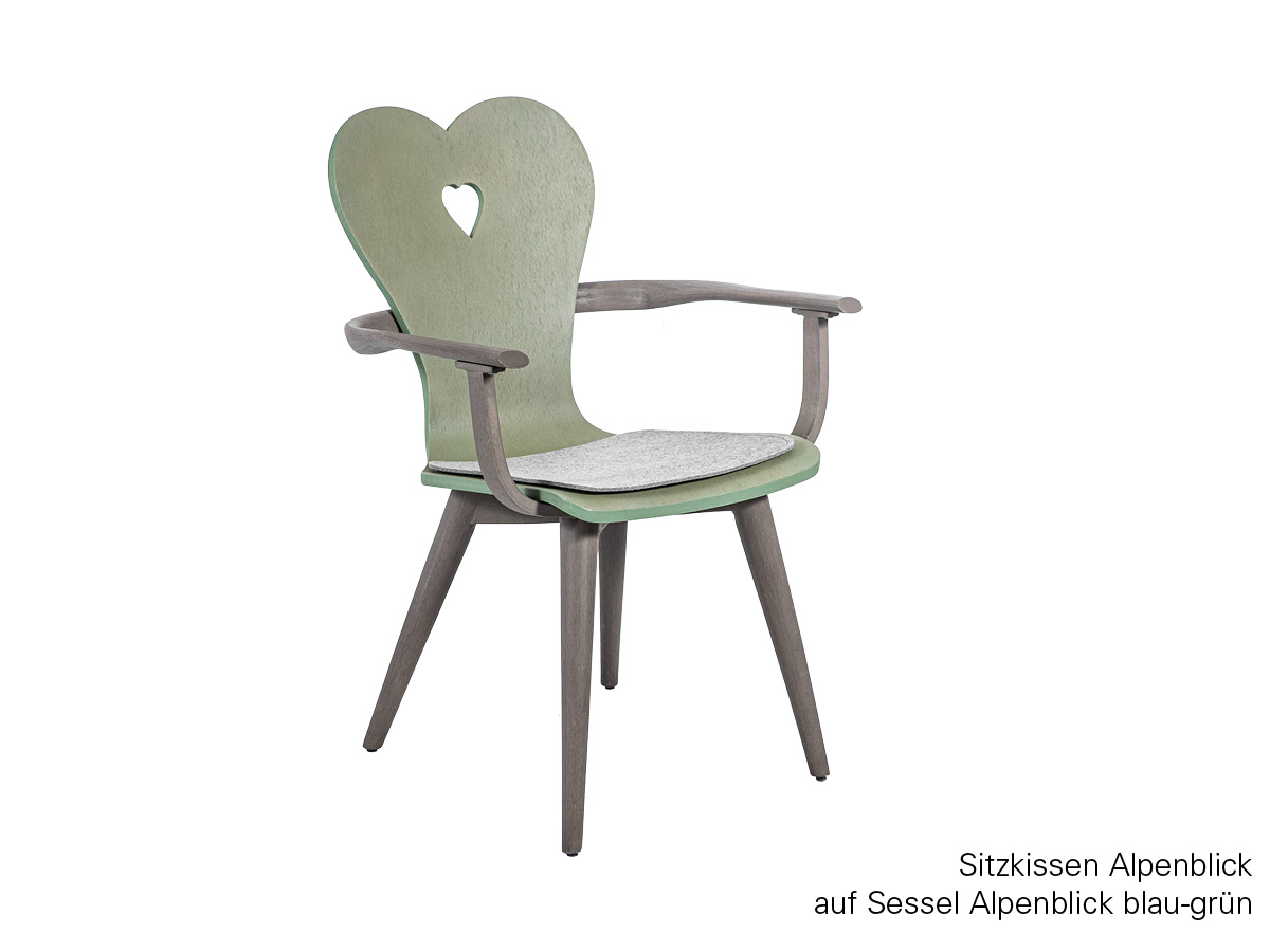 72.00.0533 Кресло Alpenblick старое серое / сине-зеленое Mbm  - Вид №3