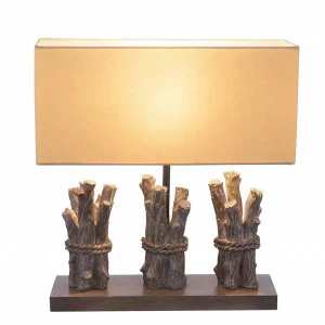 Настольная лампа Globo Jamie 21649 GLOBO ИНТЕРЬЕРНЫЕ 110768 Белый;коричневый