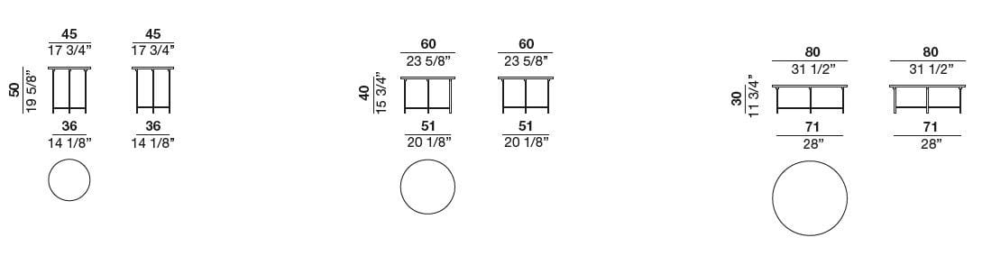 Журнальный столик из металла с низким круглым столом Désirée divani NEMU ARCH-00050213 - Вид №2