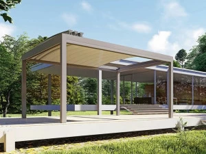 Sprech Отдельностоящая пергола со сдвижной крышкой Q.box system