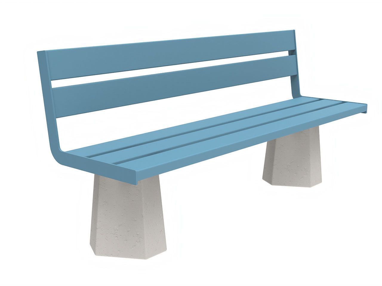 Металлическая и бетонная скамья со спинкой Lazzari Stone ARCH-00059094