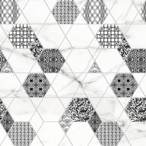 Каррарский Мрамор гексагон КГ 45х45