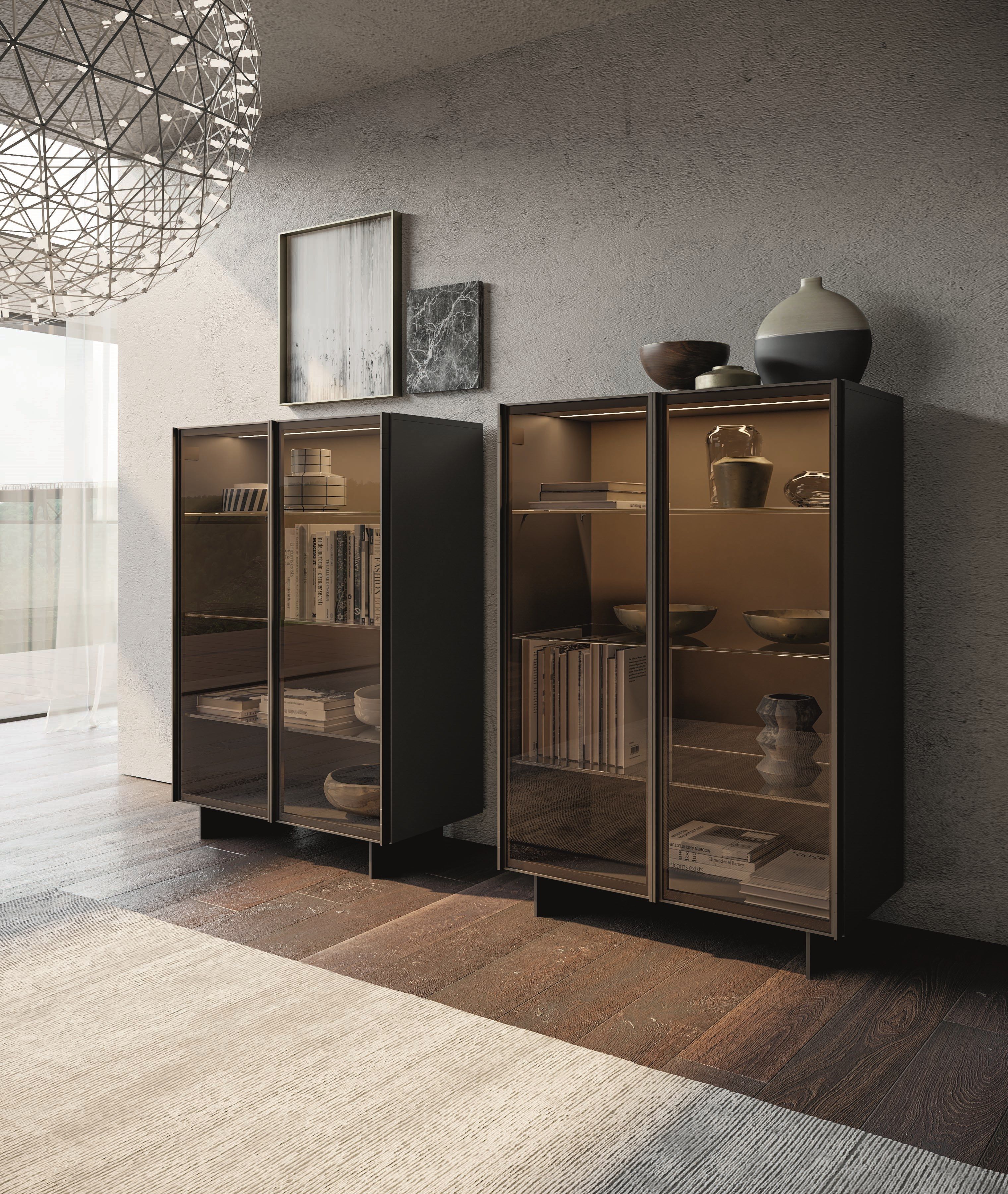 Стеклянный шкаф с распашными дверцами Dall'Agnese Glass Up ARCH-00108472