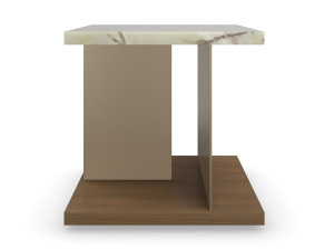 Высокий квадратный журнальный столик из оникса