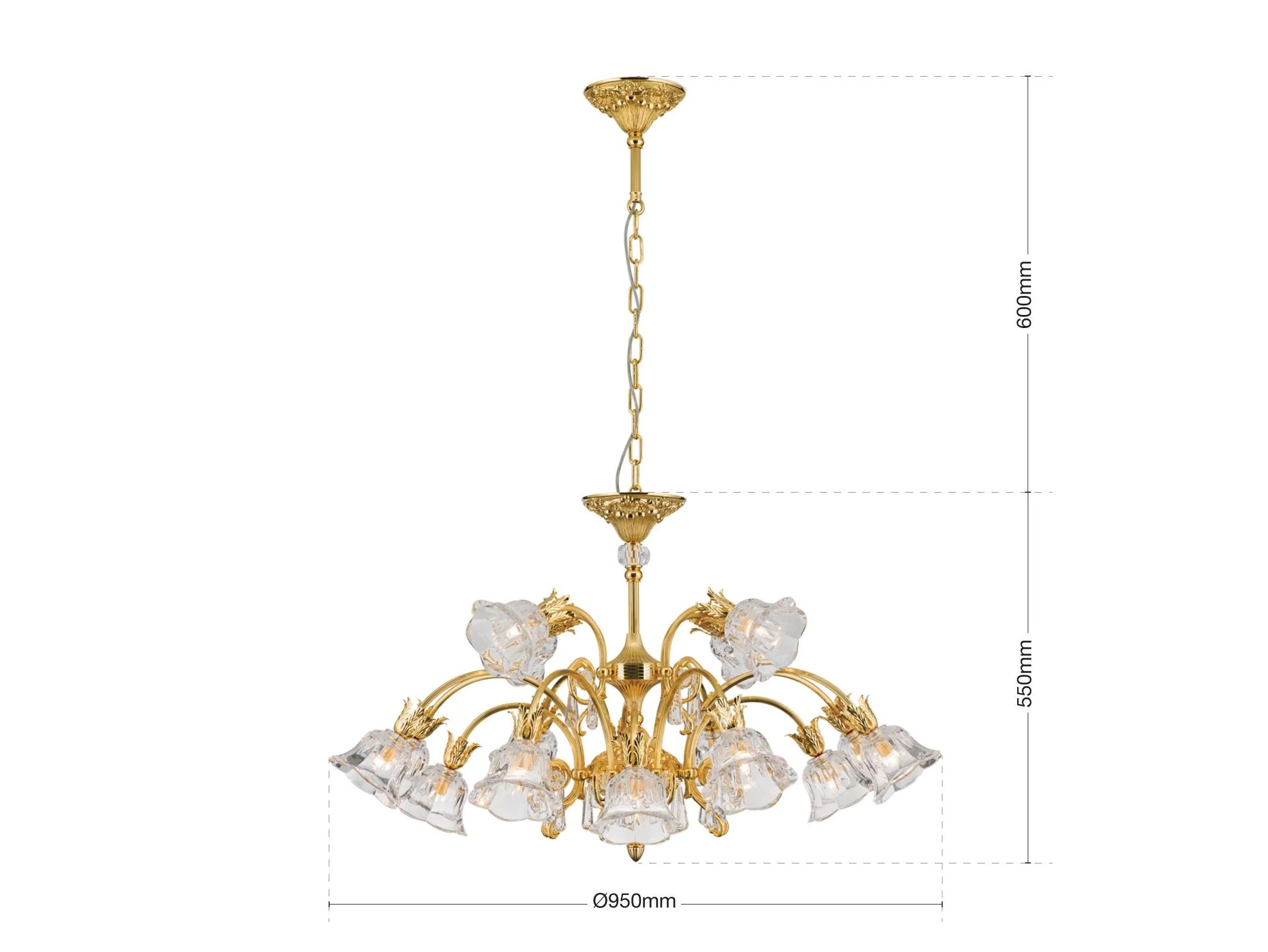 Латунь и хрустальная люстра Orion La Boheme ARCH-00061998 - Вид №4