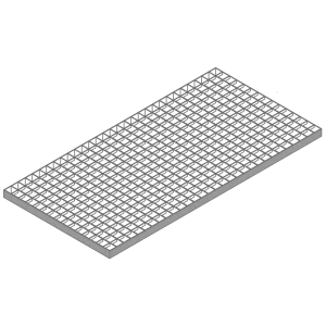 Настил прессованный 500x1000 мм 33x33/30x2 цвет серый