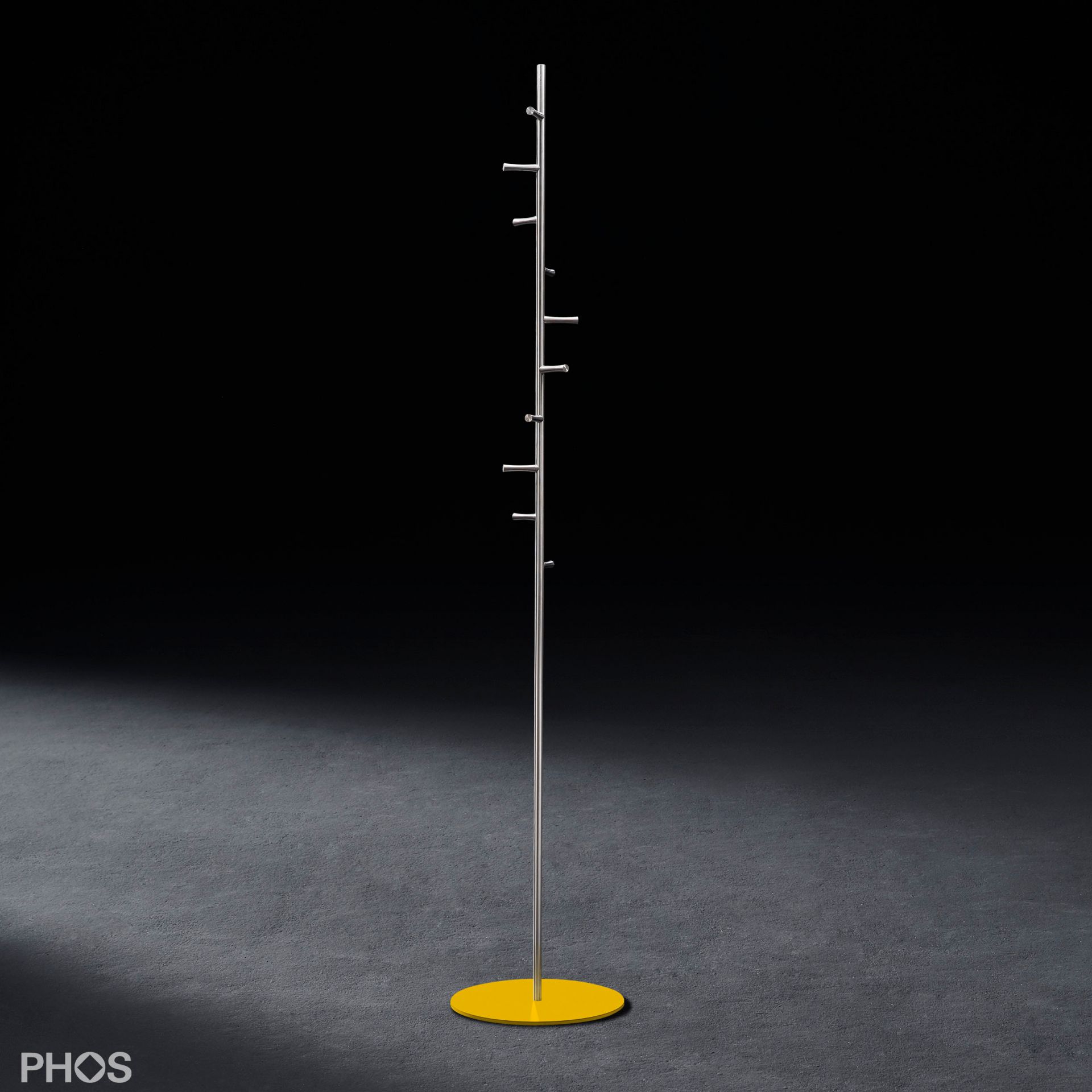 GSTH10F-B-BPGe Вешалка для полотенец и вешалка для верхней одежды с 10 крючками, основание: желтое PHOS  - Вид №1