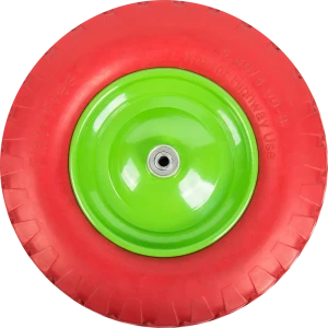 Колесо для тачки бескамерное Строймаш, размер 4.00-8, диаметр втулки 12 мм. D380 мм.