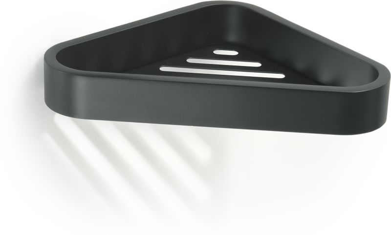 3283(14) Gedy Outline, решётка угловая 1-уровневая, цвет черный матовый