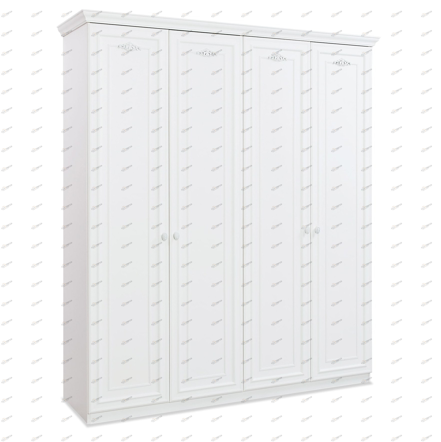 Шкаф распашной белый четырехдверный Romantica CILEK ROMANTICA 00-3832620 Белый Santreyd