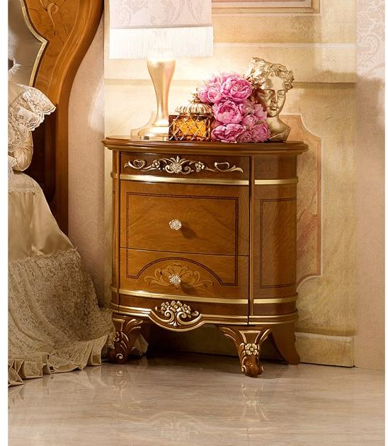 Barnini Oseo Прикроватная тумбочка из шпонированной древесины с ящиками Diamante Dt 3 - Вид №1