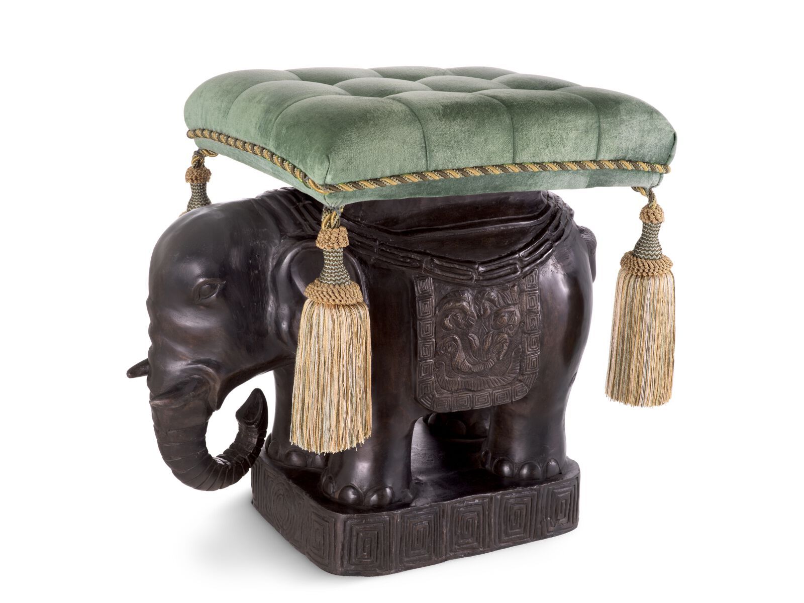 Бронзовый стул с мягким сиденьем Eichholtz ELEPHANT ARCH-00133018