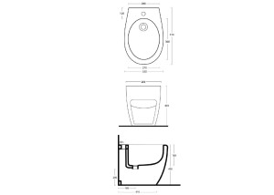 Керамическая настенная проволока для биде с переливом