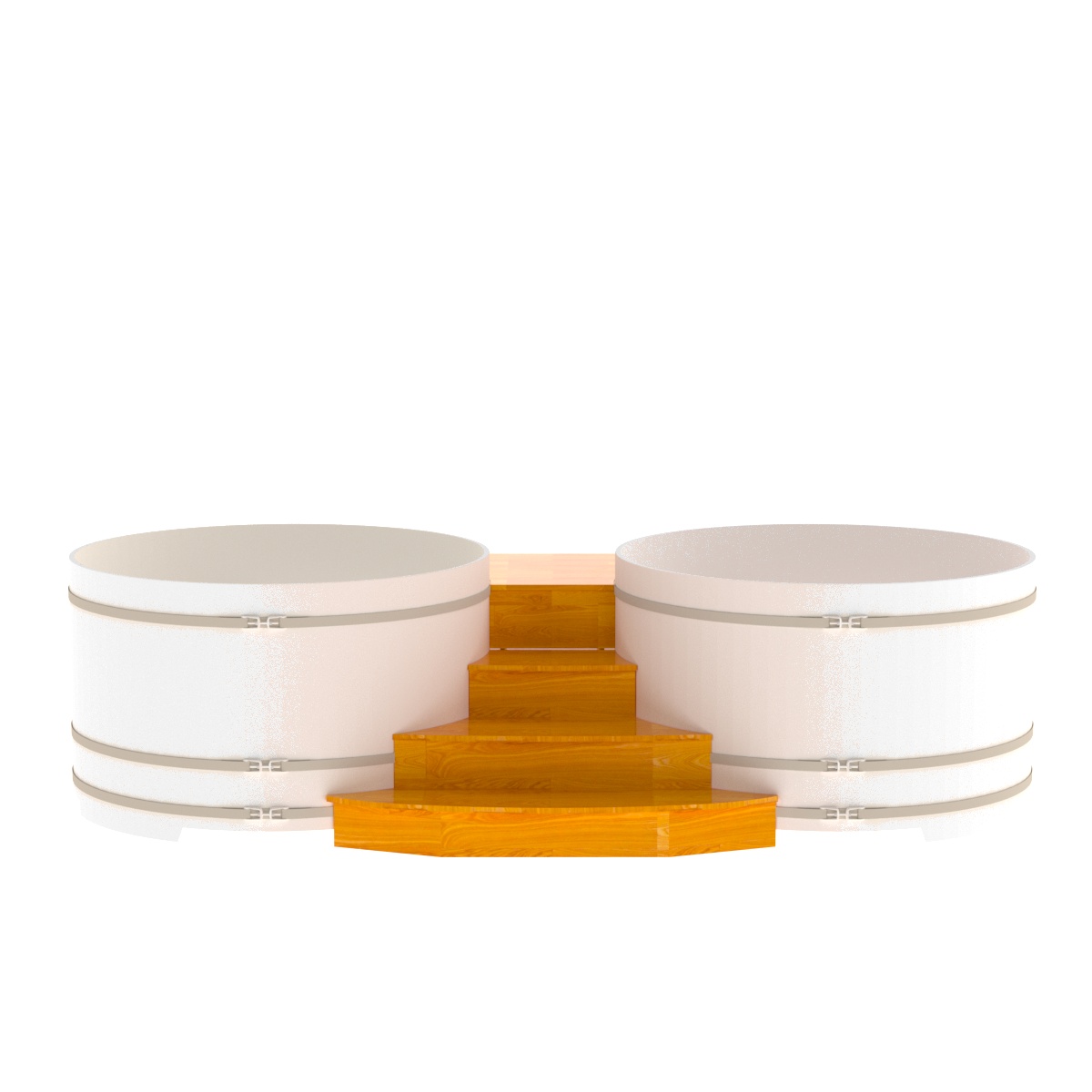 2352 Подиум на 2 купели D 2.0 СЛ натуральный Alyarus  - Вид №1