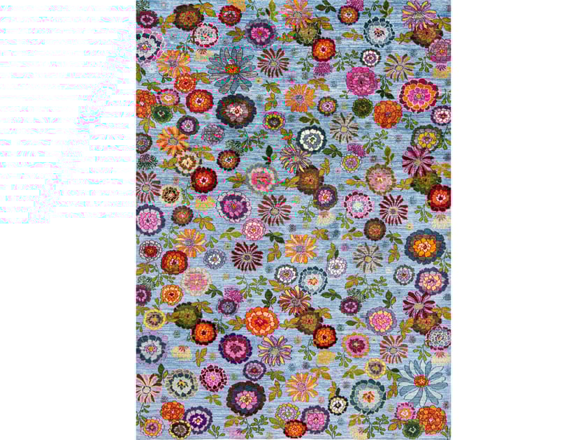 Прямоугольный шерстяной цветочный ковер Zollanvari Ikebana Kyoto-Designer ARCH-00028272