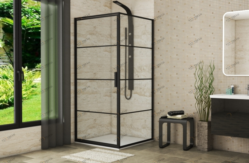 Душевое ограждение BLACKLINE BS090.2115B bravat 