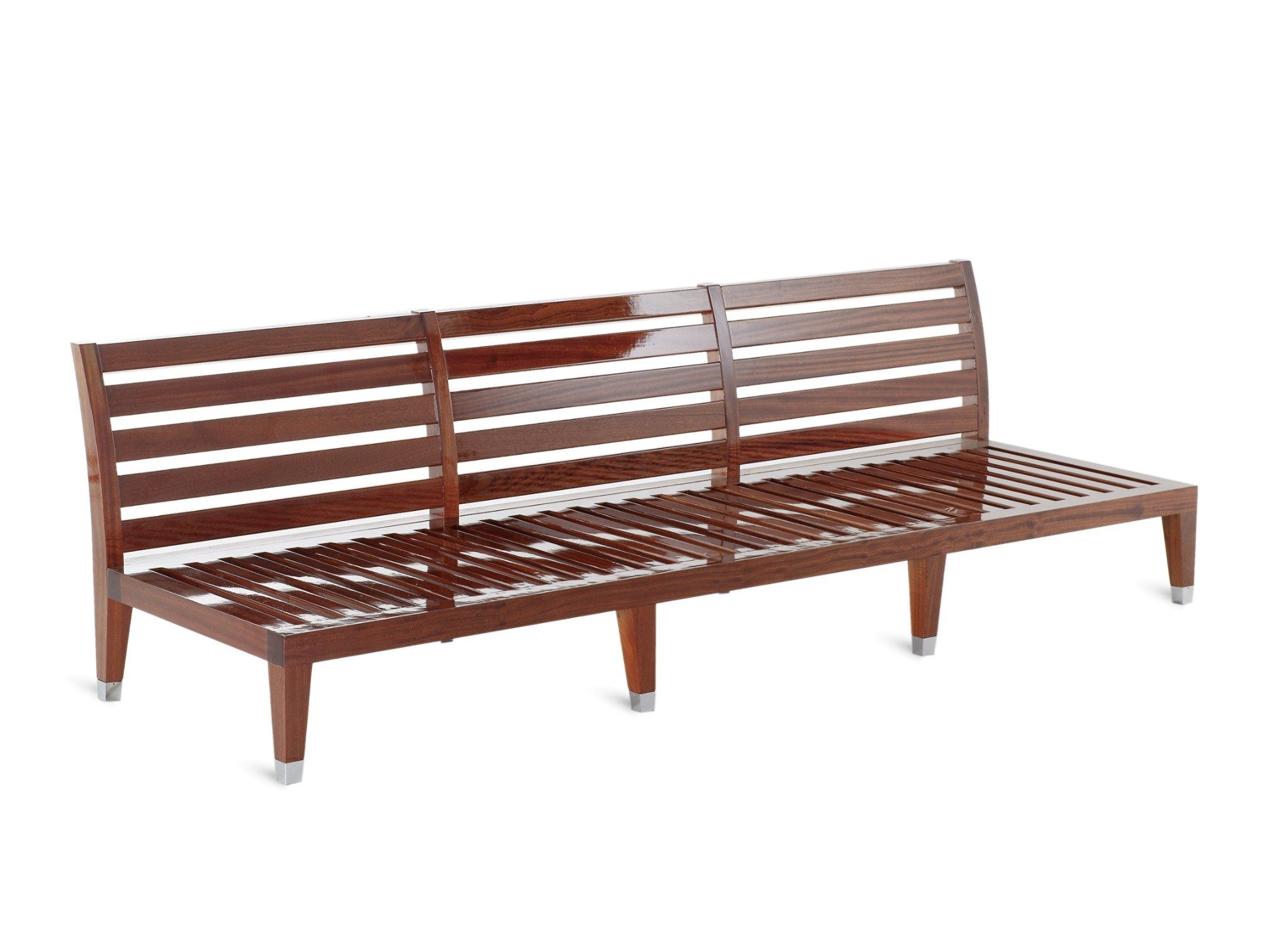 3-местный садовый диван из красного дерева и акриловой ткани Unopiù C'est la vie ARCH-00006599