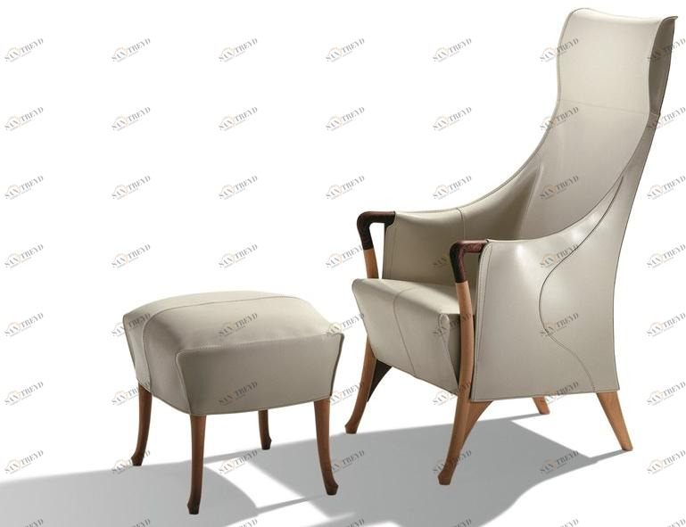 Giorgetti Кожаное кресло с высокой спинкой Progetti sun-id-1507916