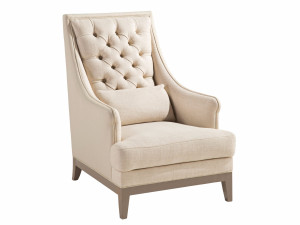 Кожаное кресло capitonné с подлокотниками с высокой спинкой