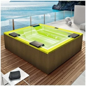 Бассейн Gruppo Treesse Zen SPA-V202H-PL-Z прямоугольный spa с гидромассажем аэромассажем встроенный желтый