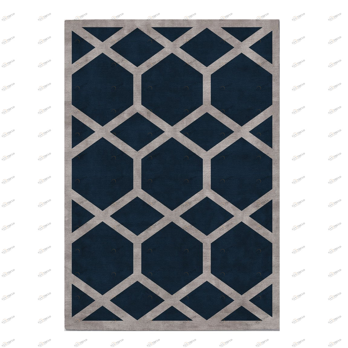 Ковер Ahston Blue 240x340 синий RUGBERRY ДИЗАЙНЕРСКИЕ, AHSTON 326021 Синий 